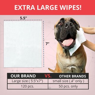 Foto 4 | Foto 4 | Toallitas Limpiadoras Noveha Xl Con Aloe Para Perros Y Gatos 120 Unidades - Venta Internacional.