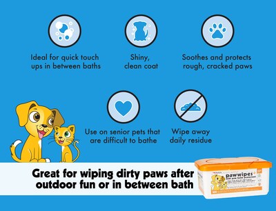 Foto 7 | Foto 7 | Paw Wipes Petkin Pawwipes Plus Protector De Bálsamo Para Patas 100 Unidades - Venta Internacional.