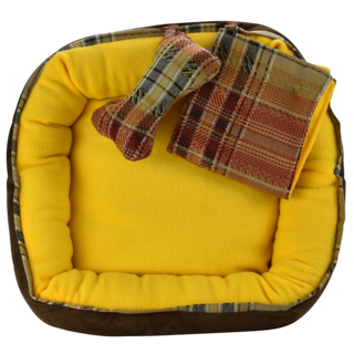 Foto 2 | Foto 2 | Cama Chica para Mascota con Frazada y Juguete Fancy Pets color Amarillo