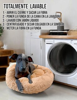 Foto 7 | Foto 7 | Cama para Mascotas Lunics color Beige Jumbo Confortable Antiestrés