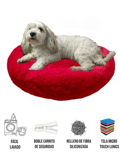 Foto 3 | Foto 3 | Cama para Mascotas Lunics color Rojo Mediana Confortable Antiestrés
