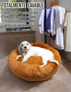 Foto 6 | Foto 6 | Cama para Mascotas Lunics color Cobre Grande Confortable Antiestrés