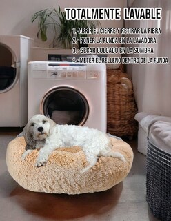 Foto 7 | Foto 7 | Cama para Mascotas Lunics color Beige Chica Confortable Antiestrés