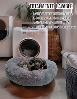 Foto 7 | Foto 7 | Cama para Mascotas Lunics color Gris Grande Confortable Antiestrés