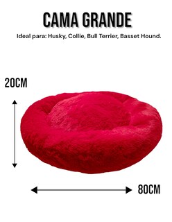 Foto 4 | Foto 4 | Cama para Mascotas Lunics color Rojo Grande Confortable Antiestrés