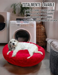 Foto 5 | Foto 5 | Cama para Mascotas Lunics color Rojo Grande Confortable Antiestrés