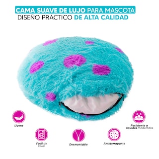 Foto 3 | Foto 3 | Cama Monster Anti-estrés Para Perro Tv Ofertas Pet Boutique Color Azul Con Base Antideslizante
