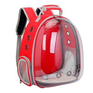 Foto 1 | Foto 1 | Mochila Transportadora Portátil Roja para Mascotas