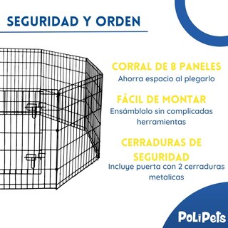 Foto 2 | Foto 2 | Corral para Mascota Poli Pets PP-CM8P-MD Mediano de Acero