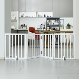 Foto 2 | Foto 2 | Puerta Independiente Para Mascotas Vevor De Madera, 24 Cm De Alto X 80 Cm De Ancho, 4 Paneles - Venta Internacional.