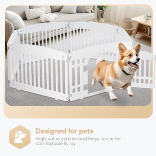Foto 2 | Foto 2 | Parque Infantil Para Perros Simple Deluxe, 24 Ejercicios, 6 Paneles Con Puerta, Blanco - Venta Internacional.