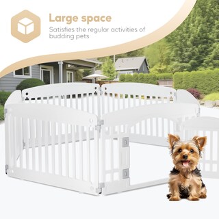 Foto 3 | Foto 3 | Parque Infantil Para Perros Simple Deluxe, 24 Ejercicios, 6 Paneles Con Puerta, Blanco - Venta Internacional.
