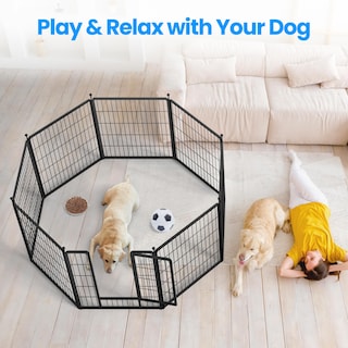 Foto 2 | Foto 2 | Parque Infantil Para Perros Simple Deluxe, 8 Paneles, 32 Cm De Altura, Color Negro - Venta Internacional.