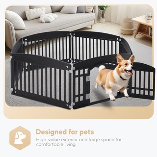 Foto 2 | Foto 2 | Parque Infantil Para Perros Simple Deluxe, 24 Ejercicios, 6 Paneles Con Puerta, Negro - Venta Internacional.