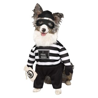 Foto 2 | Foto 2 | Disfraz Para Mascotas Fun World Robber Pupp Tamaño Grande Con Gorra Y Máscara Para Ojos - Venta Internacional.