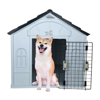 Foto 1 | Foto 1 | Casa para Perro Grande Mascoamigo Gris Puerta Metálica