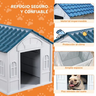 Foto 4 | Foto 4 | Casa para Mascotas Mediana Poli Pets London Azul