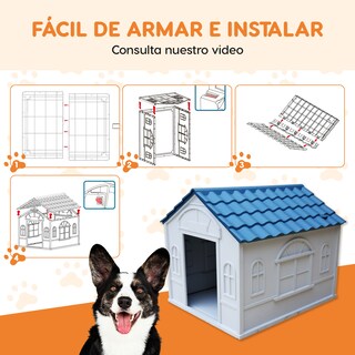 Foto 7 | Foto 7 | Casa para Mascotas Mediana Poli Pets London Azul