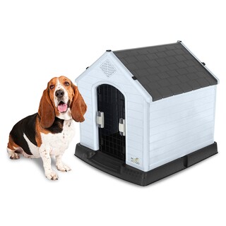 Foto 1 | Foto 1 | Casa Para Perro Mediano/chico Mascoamigo Color Gris Con Puerta Metálica 70x65x70 Cm