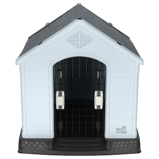 Foto 2 | Foto 2 | Casa Para Perro Mediano/chico Mascoamigo Color Gris Con Puerta Metálica 70x65x70 Cm