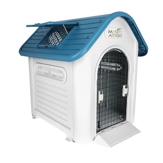 Foto 8 | Foto 8 | Casa De Perro Grande Mascoamigo Color Azul Con Puerta Metálica 99x82x96 Cm