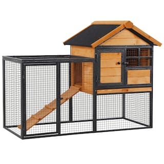 Foto 1 | Foto 1 | Caseta Para Conejos Rabbit Hutch Pawhut De 2 Niveles, Resistente A La Intemperie - Venta Internacional.