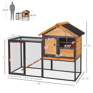 Foto 3 | Foto 3 | Caseta Para Conejos Rabbit Hutch Pawhut De 2 Niveles, Resistente A La Intemperie - Venta Internacional.