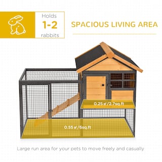 Foto 4 | Foto 4 | Caseta Para Conejos Rabbit Hutch Pawhut De 2 Niveles, Resistente A La Intemperie - Venta Internacional.