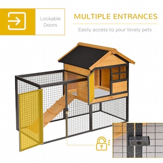 Foto 5 | Foto 5 | Caseta Para Conejos Rabbit Hutch Pawhut De 2 Niveles, Resistente A La Intemperie - Venta Internacional.