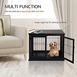 Foto 5 | Foto 5 | Mesa Auxiliar Pawhut Para Perros Pequeños Dog Crate Furniture, Color Negro - Venta Internacional.
