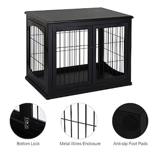 Foto 6 | Foto 6 | Mesa Auxiliar Pawhut Para Perros Pequeños Dog Crate Furniture, Color Negro - Venta Internacional.