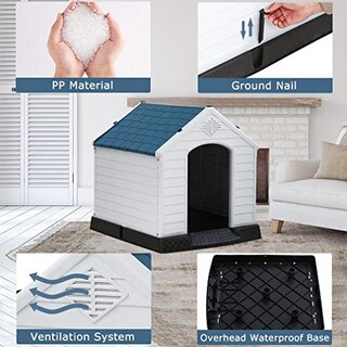 Foto 3 | Foto 3 | Caseta Para Mascotas Dog House Bestpet Para Interiores Y Exteriores, 70 Cm, Con Ventilación - Venta Internacional.