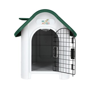 Foto 8 | Foto 8 | Casa para Perros Medianos - Chicos MascoAmigo Verde con Puerta Metálica-Térmica 74x47x66 cm