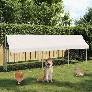 Foto 2 | Foto 2 | Caseta Exterior Para Perros Vidaxl De Acero Galvanizado 157,5 X 39,4 X 59,1 Cm - Venta Internacional.