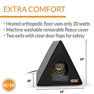 Foto 2 | Foto 2 | Pet Shelter K&h Pet Products Con Marco En Forma De A Con Calefacción, Gris Y Negro, 20 W - Venta Internacional.