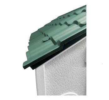 Foto 4 | Foto 4 | Casa Belug Mascotas Con Puerta 75x63x65 Termica Teja Verde-blanco