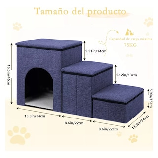 Foto 2 | Foto 2 | Escaleras 3 Escalones Eo Safe Imports Esi-14712 Azul para Mascotas