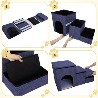 Foto 3 | Foto 3 | Escaleras 3 Escalones Eo Safe Imports Esi-14712 Azul para Mascotas