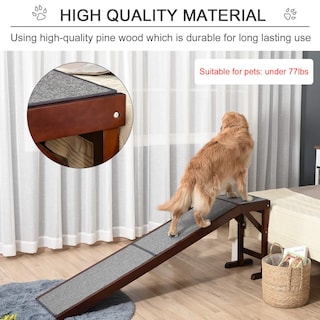 Foto 4 | Foto 4 | Rampa Para Cama Dog Ramp Pawhut, Superficie Antideslizante, Capacidad De 35 Kg - Venta Internacional.