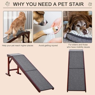 Foto 6 | Foto 6 | Rampa Para Cama Dog Ramp Pawhut, Superficie Antideslizante, Capacidad De 35 Kg - Venta Internacional.