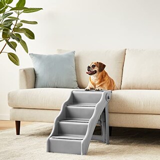Foto 6 | Foto 6 | Escalones Plegables Para Perros Y Gatos Amazon Basics, Color Gris - Venta Internacional.