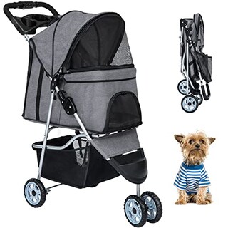 Foto 1 | Foto 1 | Pet Stroller Bestpet Jogger Para Perros Y Gatos, Color Gris - Venta Internacional.