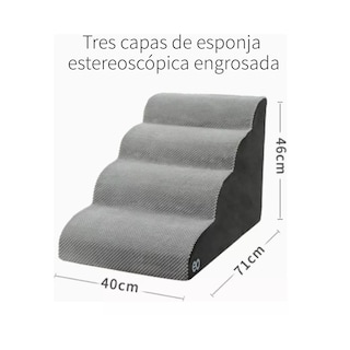 Foto 2 | Foto 2 | Language Escaleras Para Mascotas, 4 Niveles Eo Safe Imports Esi-14710-1 Gris