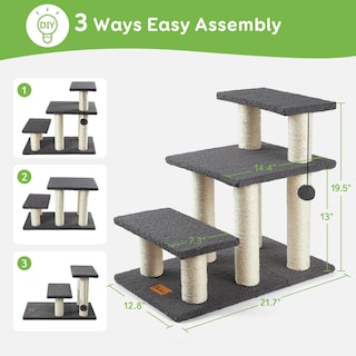 Foto 5 | Foto 5 | Rascador De Escaleras Para Mascotas Y Gatos Pawque Para Camas Altas, 150 Libras - Venta Internacional.