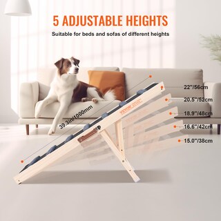 Foto 5 | Foto 5 | Rampa Para Perros Vevor Plegable Para Cama Ajustable De 15 A 56 Cm De Madera - Venta Internacional.