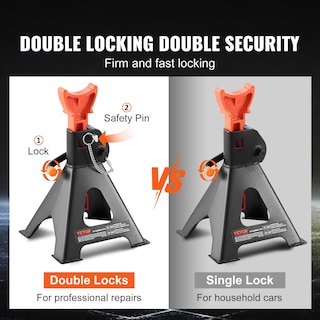 Foto 3 | Foto 3 | Auto Jack Stands Vevor Con Capacidad De 3 Toneladas (6,000 Libras) Con Doble Cierre - Venta Internacional.