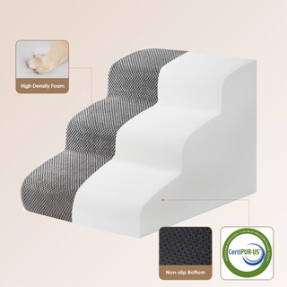 Foto 3 | Foto 3 | Rampa Curva Para Perros Eheyciga Para Perros Pequeños, 40 Cm De Alto, 3 Escalones - Venta Internacional.