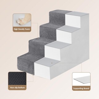 Foto 3 | Foto 3 | Escalera Para Perros Eheyciga 4 Peldaños Para Cama Alta 45 Cm Antideslizante Gris - Venta Internacional.