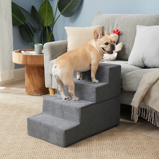 Foto 4 | Foto 4 | Escalera Para Perros Eheyciga 4 Peldaños Para Cama Alta 45 Cm Antideslizante Gris - Venta Internacional.