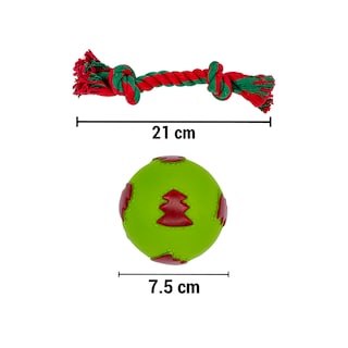 Foto 2 | Foto 2 | Juguete Navideño Chillón Esfera Verde con Cuerda Algodón Suave Resistente color Verde